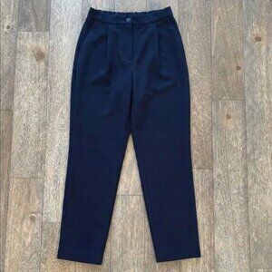 H&M Divided Tailored Trousers Navy Blue Slacks Lightweight Modern Pants 2